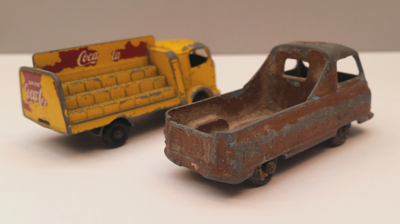 Illustration for article titled Two old Lesney Trucks. #Junkyard